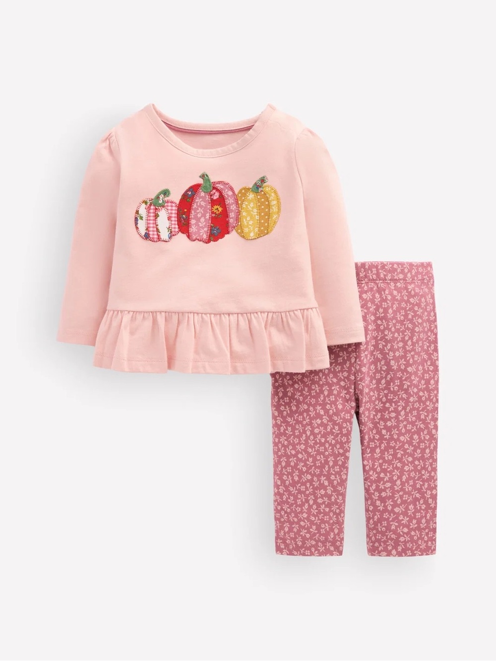 Boden Appliqué Jersey Play Set
Pink Patchwork Pumpkins